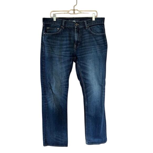 Banana Republic Men's Vintage Straight 100% Cotton 35/32 Medium Wash Jeans - Picture 1 of 5